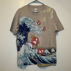 Pokemon Uniqlo Magikarp Snorlax Great Wave Off Kanagawa Hokusai UTGP Anime BG20