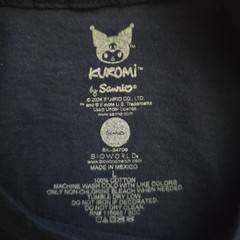 Kuromi by Sanrio T-Shirt Mens Large Black Graphic Print Cartoon Character