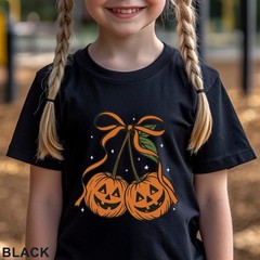 Pumpkin Cherries Autumn Girly Shirt, Halloween Pumpkin Shirt, Fall Theme, 203650
