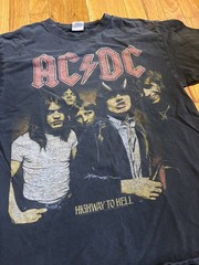 Vintage Murina AC/DC Highway To Hell Black Tour Shirt Made In USA Large Rock