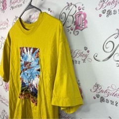 Nike air tshirt loose fit Graphic Tee yellow blue mushrooms Yellow