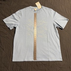 SEASALT SIZE L Mens School Of Fish T-Shirt Light Blue.