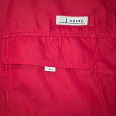 Habit Mens Fishing Shirt 2XL Red Short Sleeve Outdoor Campcore UPF 40+ Hike Gorp