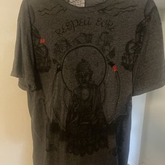 Sure Original Back to Basic Charocal Grey Hamsa Hand Eye Graphic T-Shirt