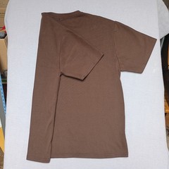 Garment Dye Woman’s Brown T-shirt Floral Art to Wear Thick Fabric No Size Fits M