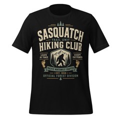 Sasquatch Hiking Club Shirt Bigfoot Cryptid Trail Pacific Northwest Tee XS-5XL