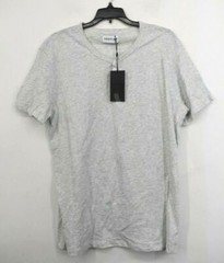Vestige Mens Gray Short Sleeve Henley Neck Slips On Over Head Casual T-Shirt