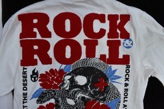 Tenaciti Studio RR Rock & Roll Tee Short Sleeve Graphic T-Shirt White Mens M