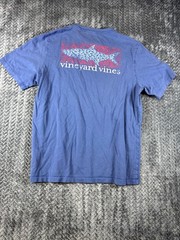 Vineyard Vines T Shirt Mens XL Blue Crew Neck Short Sleeve Logo Chest Pocket Tee
