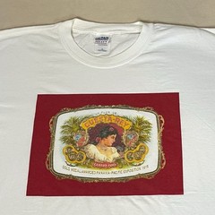 Cuesta Rey Cigars T Shirt Vintage 90s Girl Dominican Republic Smoking
