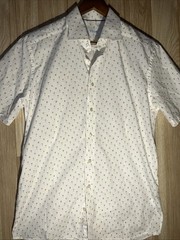 Men’s ETON Signature Twill Shirt Cocktail Print Size 16 Slim 41 Luxury Rare