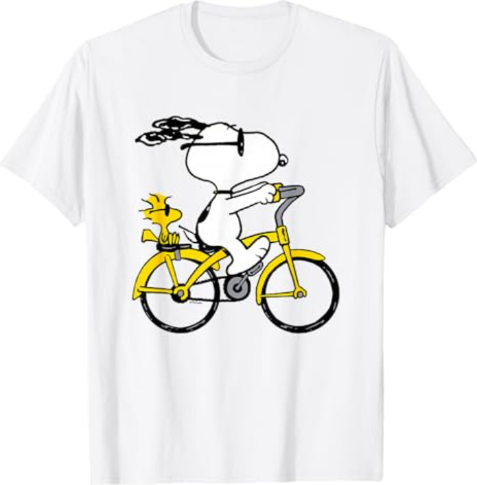 Snoopy & Woodstock Riding Bike T-Shirt