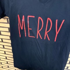 George Black Merry Longer Length V Neck Tee Size Small