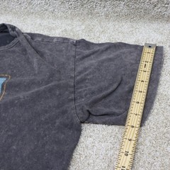 Old Navy Mens Large Graphic T Shirt Gray Mountain Cut Off Hem (see photo for fla