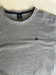U.S. Polo Assn. Men’s XXL Gray Solid Logo Crew Neck Long Sleeve Knit T-Shirt