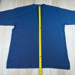 Giorgio Danieli Men’s Blue Striped Mock Neck Textured Weave T Shirt Large