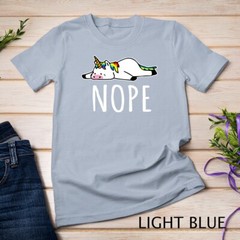 Nope Unicorn T-Shirt Nah Not Gonna Do It, Funny Lazy Gift Unisex T-shirt