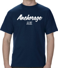 Anchorage Alaska State Graphic T-Shirt tee Unisex Apparel Custom Text