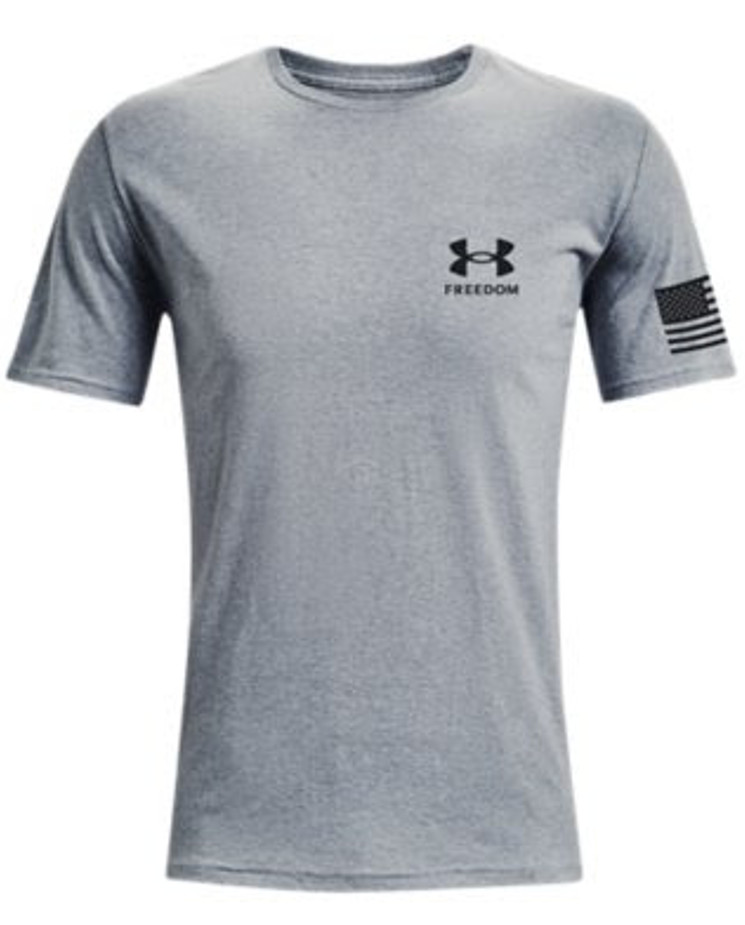 NEW Men’s Under Armour UA Freedom Flag Shirt Grey Black 1374728-035 X-LARGE XL