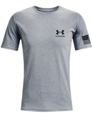 NEW Men’s Under Armour UA Freedom Flag Shirt Grey Black 1374728-035 X-LARGE XL