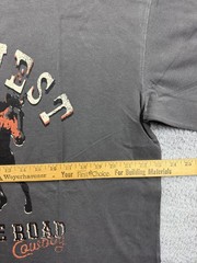 No Boundaries Shirt Mens Medium Wild West Cowboy Horse Graphic T-Shirt Tee Boxy