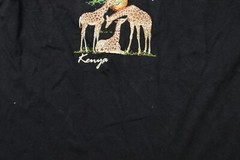 Airborn Unisex Hakuna Matata Kenya Embroidered S/S T-Shirt LB3 Black Large