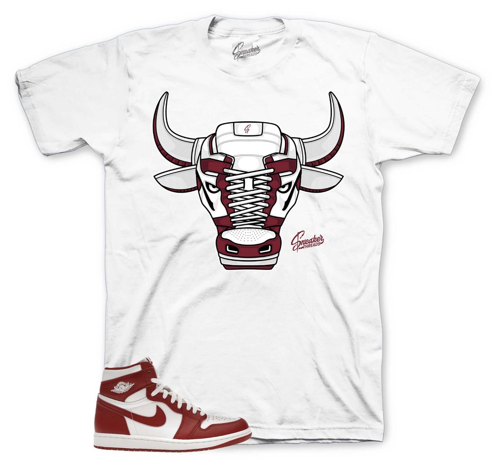 Sneaker Tees To Match Jordan 1 Artisanal Red Shoes – War Bully Shirt