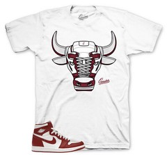 Sneaker Tees To Match Jordan 1 Artisanal Red Shoes – War Bully Shirt