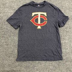 MLB T-Shirt Mens Size M Blue Minnesota Twins TC Logo Tri-Blend Short Sleeve Tee