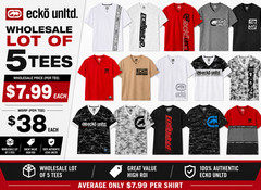 Ecko Unltd Wholesale Lot of 5 Men’s Random Assorted Graphic T-Shirts Brand New