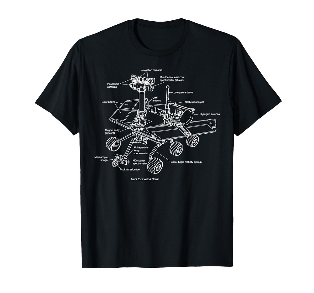 Mars Exploration Rover Retro Space Diagram Chart Blueprint T-Shirt