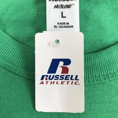 Vintage Russell Athletic T Shirt Mens Large Green Nublend Kelly Crew Neck