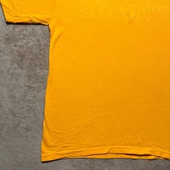 Vintage 90s Maryland Puff Print T Shirt Mens Large Yellow Deer Animal Tultex Tee