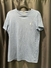 Polo Ralph Lauren M Custom Slim Fit Blue Heather ￼/ Cream Pony Logo