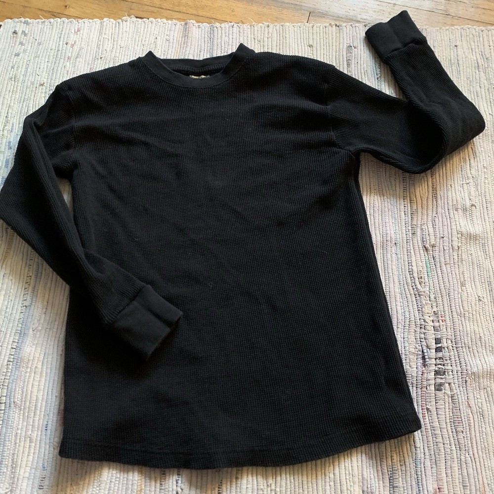 Vtg Gemrock Shirt Men’s Large Heavyweight Thermal 100% Cotton Crew Waffle Knit