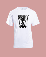 UNISEX MEN WOMENS TEE TSHIRT UNHOLY GIRL EMO COMFORT FIT ALL SEASONS POSTER ART