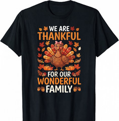 Thanksgiving Turkey Autumn Leaves Fall Season T-shirt For Men Women