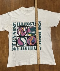 Vintage 90s Killington Vermont Tennis School T Shirt Medium Single Stitch
