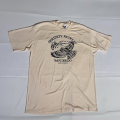 Vintage Hanes 50/50, Graphic, USA, Single Stitch, Tan/Peach, Female, XL