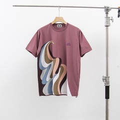 Unisex American Street KITH Macaron Ice Cream Print Cotton Crewneck Tee