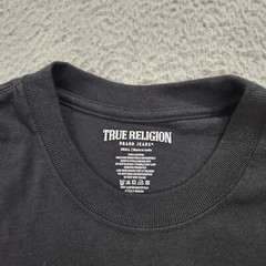 True Religion Shirt Men Small Jet Black Heavy Buddha Tee Short Sleeve Cotton New