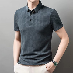 Summer Men’s Short Sleeve T-shirt Business Casual Cool Breathable Polo Shirt
