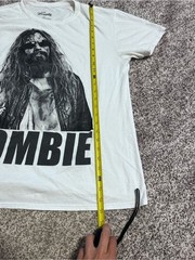 Rob Zombie Graphic Band T-Shirt White Large Rock Metal Concert Tee Adult LG