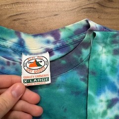 Vintage Y2K Woodstock Peace and Music Tee 1994 tie‑dye Single Stitch Made In USA
