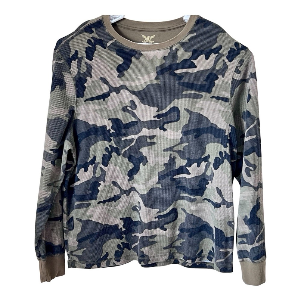 Faded Glory Men’s Thermal Waffle Camo T-shirt Size 2x Long Sleeves Hunting