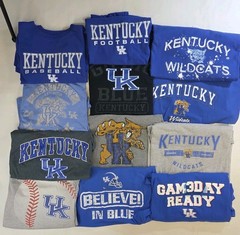 Lot 12 Men’s University of Kentucky Wildcats UK T-Shirts 2XL XXL Blue Gray
