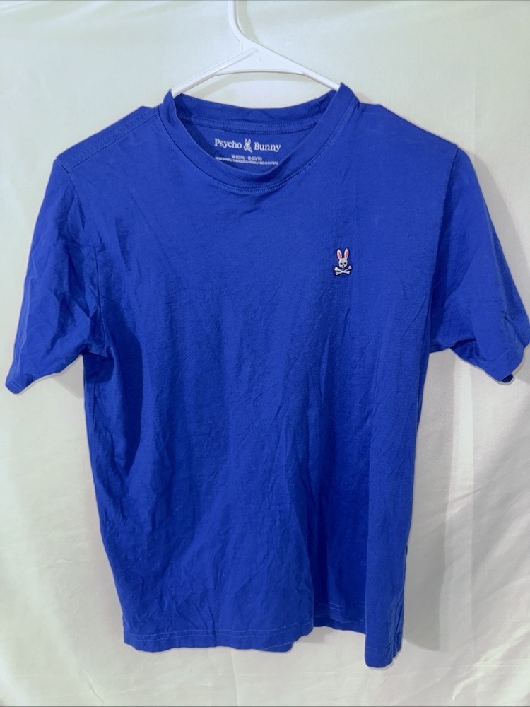 Blue Psycho Bunny boys classic crew neck tee shirt Size 18-20XL