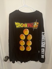 Dragon Ball Z Super Saiyan Goku Long Sleeve Shirt Japanese Lettering 2XL