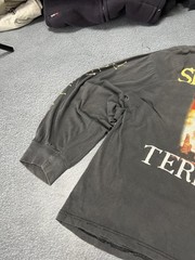 Vintage 90s Sepultura Territory Metal Band T-Shirt Long Sleeve, Blue Grape