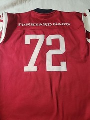 Platinum Fubu Fat Albert football jersey Y2K vintage Large junkyard gang 72